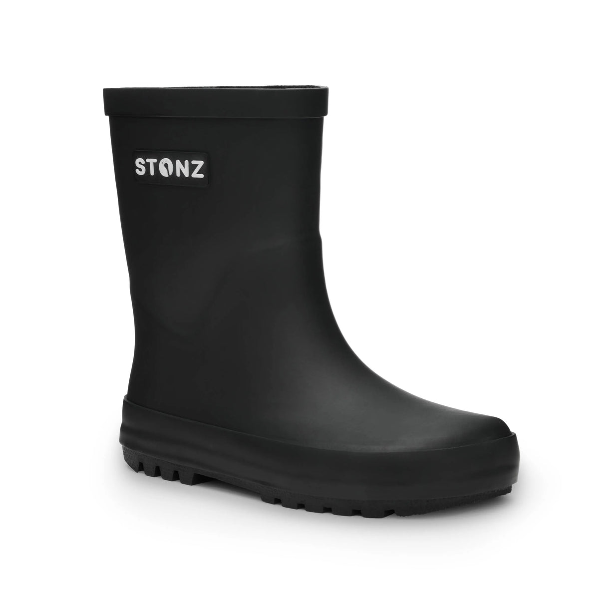 Black/Black Stonz Original Rain Boot, side view